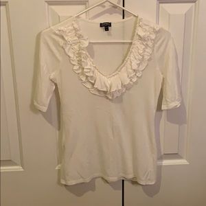 White shirt sleeve blouse